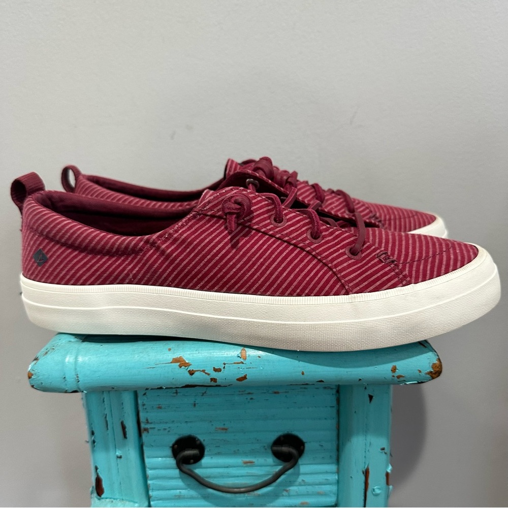 Sperry Crest Vibe Cotton Rip Pink Sneakers Size 10 - Picture 3 of 13